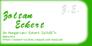 zoltan eckert business card